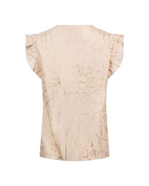 NUKUS Lori Top Embroidery 9 sand