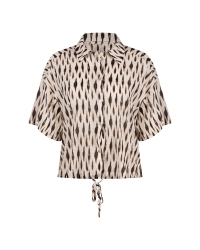NUKUS Britt Blouse Print 143 offwhite/fango