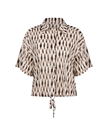NUKUS Britt Blouse Print 143 offwhite/fango