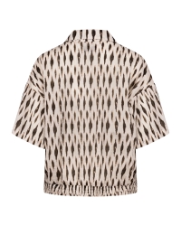 NUKUS Britt Blouse Print 143 offwhite/fango