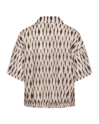 NUKUS Britt Blouse Print 143 offwhite/fango