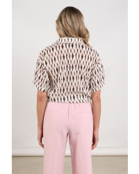 NUKUS Britt Blouse Print 143 offwhite/fango