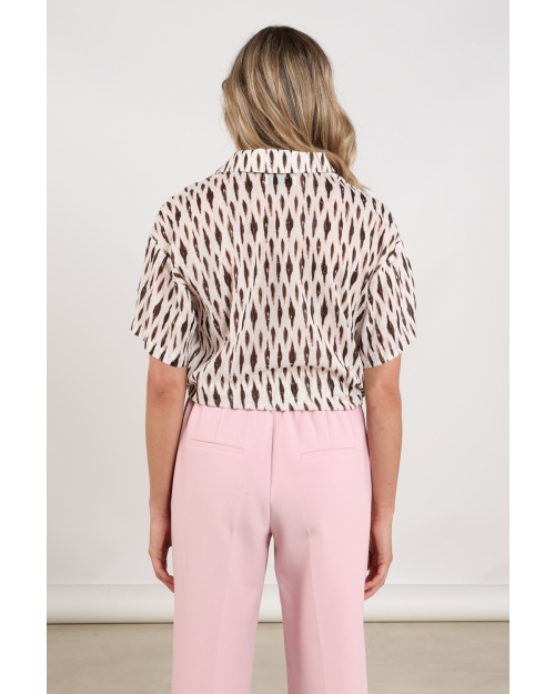 NUKUS Britt Blouse Print 143 offwhite/fango