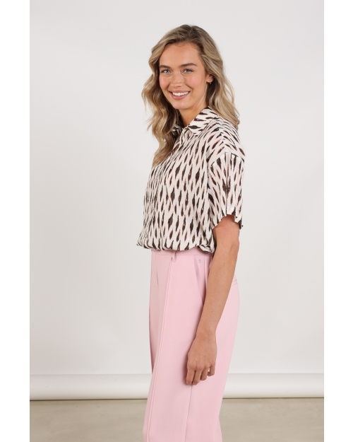 NUKUS Britt Blouse Print 143 offwhite/fango