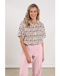 NUKUS Britt Blouse Print 143 offwhite/fango