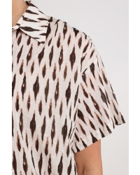NUKUS Britt Blouse Print 143 offwhite/fango