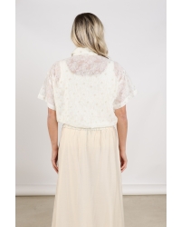 NUKUS Britt Blouse Flower 17 off white