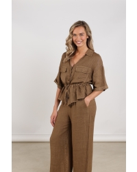 NUKUS Elma Blouse 65 fango