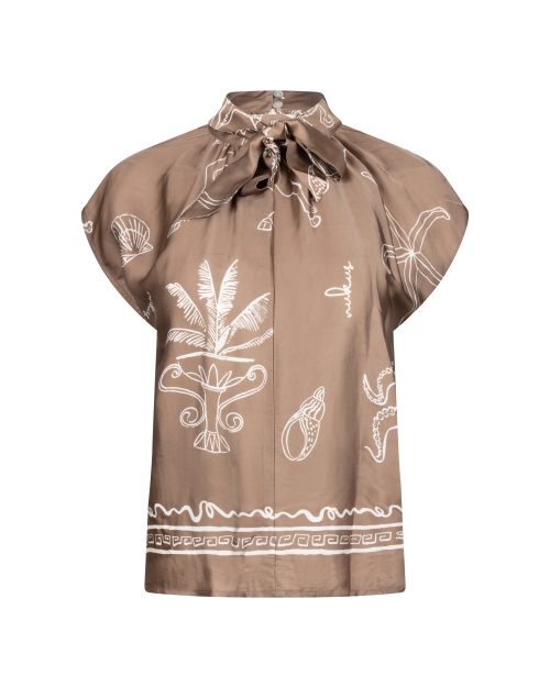 NUKUS Noomi Top Print 273 fango/offwhite
