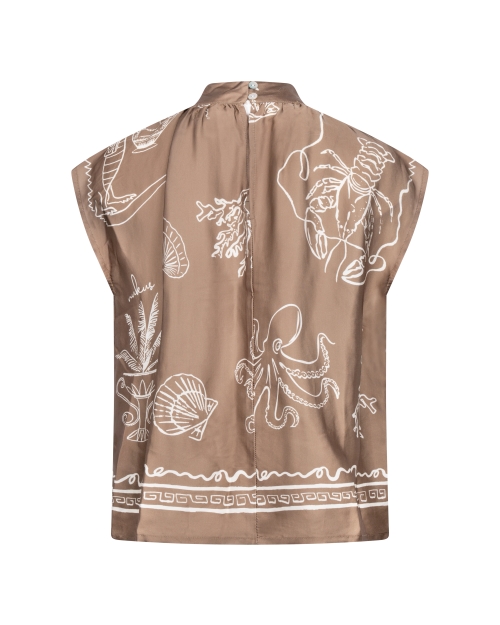 NUKUS Noomi Top Print 273 fango/offwhite