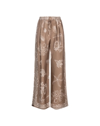 NUKUS Valerie Pants Print 273 fango/offwhite