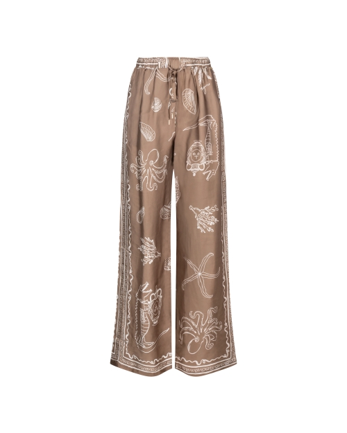 NUKUS Valerie Pants Print 273 fango/offwhite