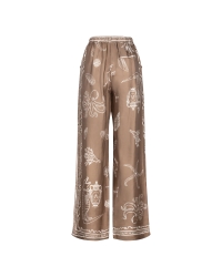 NUKUS Valerie Pants Print 273 fango/offwhite