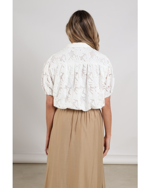 NUKUS Berit Blouse Embroidery 17 off white