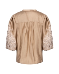 NUKUS Rosie Blouse Embrodery 64 camel