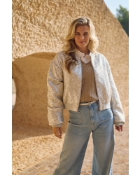 NUKUS Babette Bomber 374 silver/camel