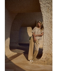 NUKUS Octavia Top Flower 239 sand/gold