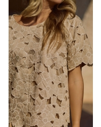 NUKUS Octavia Top Flower 239 sand/gold