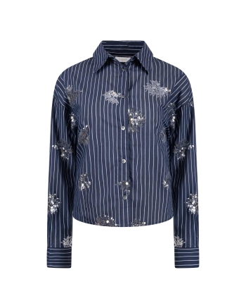 NUKUS Tessa Blouse Paillet 70 navy