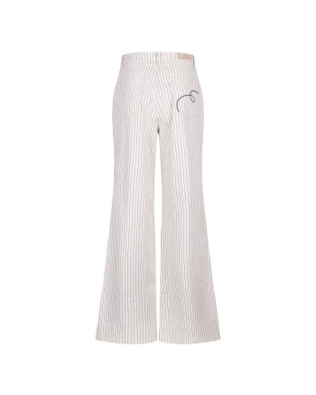 NUKUS Senna Pants Stripe 219 offwhite/navy