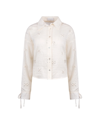 NUKUS Bailey Blouse Beads 17 off white