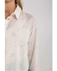 NUKUS Bailey Blouse Beads 17 off white