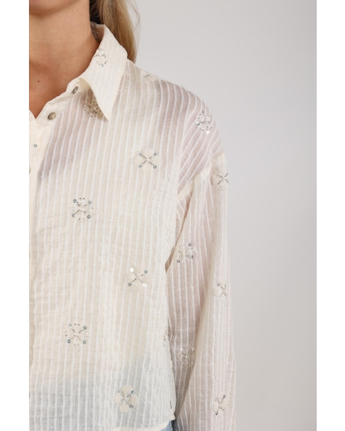 NUKUS Bailey Blouse Beads 17 off white