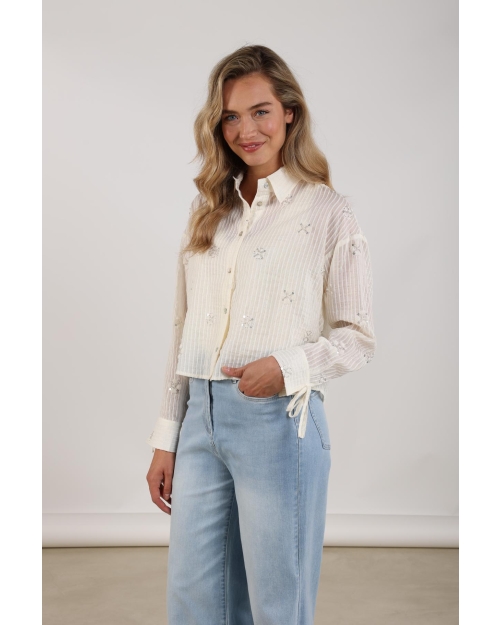 NUKUS Bailey Blouse Beads 17 off white
