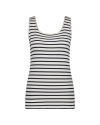 NUKUS Juba Singlet Stripe offwhite/navy