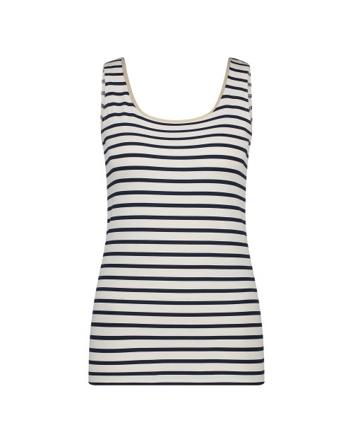 NUKUS Juba Singlet Stripe offwhite/navy