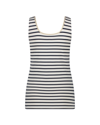 NUKUS Juba Singlet Stripe offwhite/navy