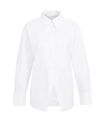 Yaya Poplin blouse met splitdetail 00000
