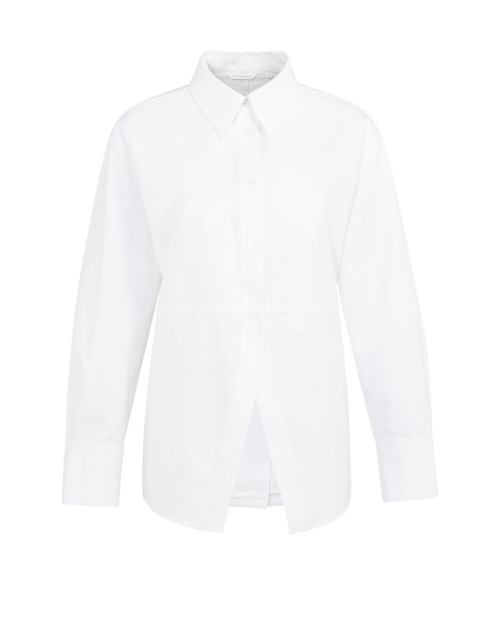 Yaya Poplin blouse met splitdetail 00000