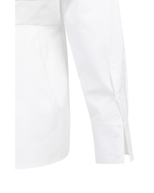 Yaya Poplin blouse met splitdetail 00000