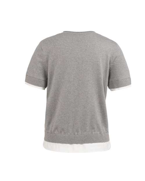 Yaya Gebreide top met dubbele zoom 990472