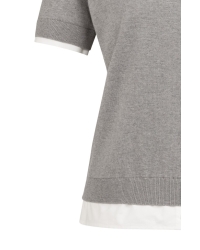Yaya Gebreide top met dubbele zoom 990472
