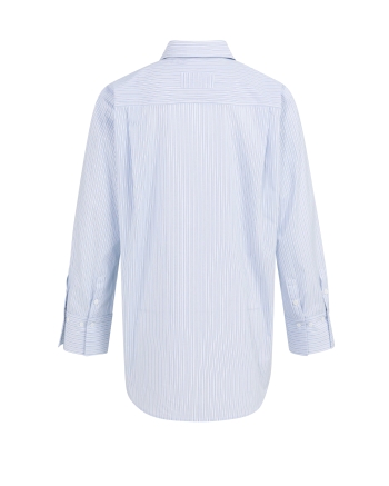 Yaya Gestreepte boyfriend blouse 990481