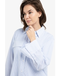 Yaya Gestreepte boyfriend blouse 990481