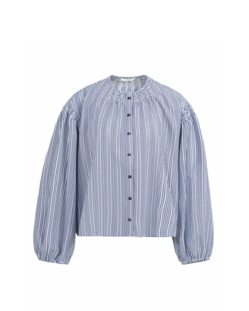 Yaya Gestreepte blouse met plooien 939231