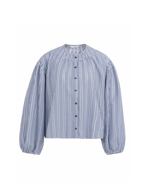 Yaya Gestreepte blouse met plooien 939231