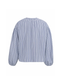 Yaya Gestreepte blouse met plooien 939231