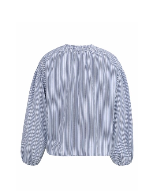 Yaya Gestreepte blouse met plooien 939231