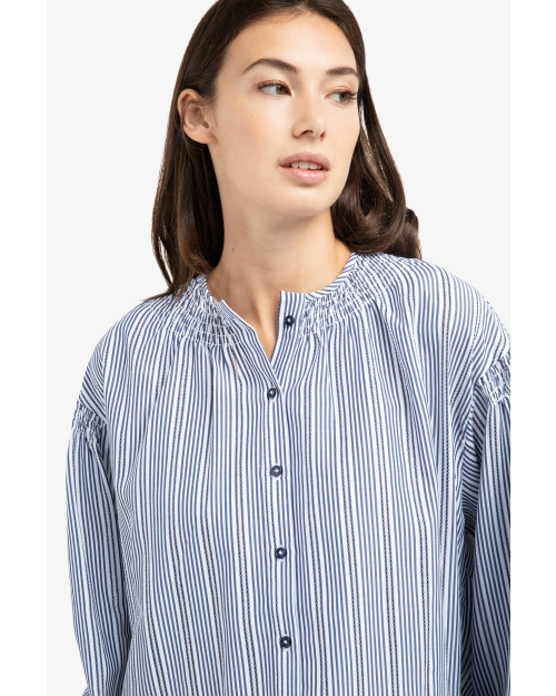 Yaya Gestreepte blouse met plooien 939231