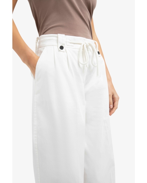 Yaya Geweven broek met strikkoord 99049