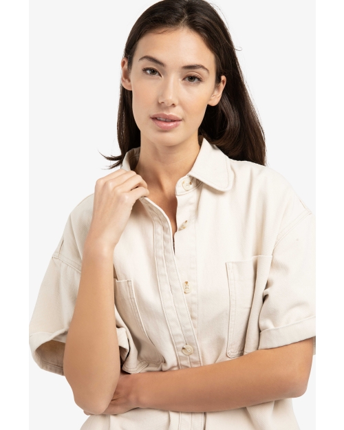 Yaya Denim jasje met korte mouwen 99056