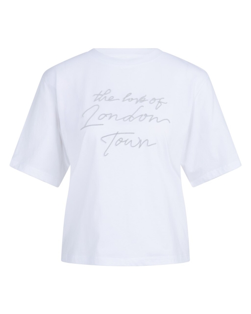 Yaya T-shirt met flockprint 442031