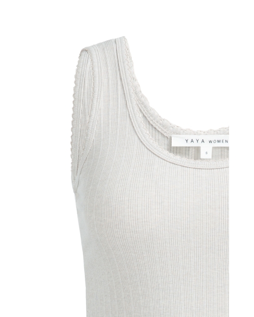 Yaya Singlet met sierlijke halsrand 990432