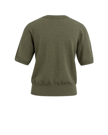 Yaya Short sleeve sweater with deta 990652
