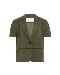 Yaya Woven shortsleeve blazer with 99065