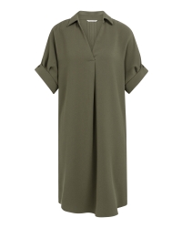 Yaya V-neck dress with pleated slee 99065